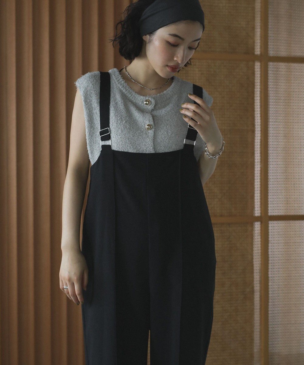 Green Parks ピンタックサロペット 