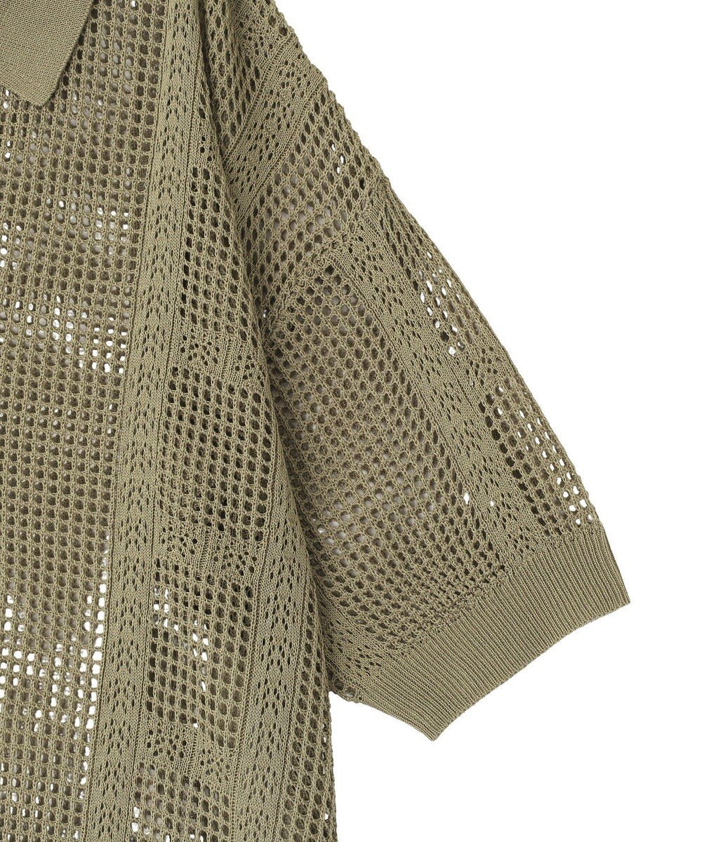 earth music&ecology レーシースキッパーポロニットプルオーバー 