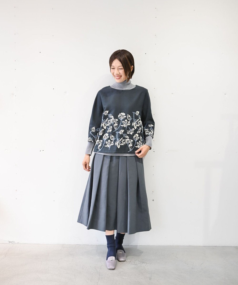 muuc 〈洗えるニット〉〈肌に優しいニット〉〈カシミヤ×シルク×ウール〉〈通年着られるニット〉リブ編みタートルネックニットプルオーバー 