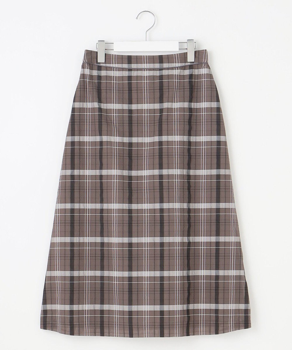 J.PRESS LADIES L 【洗える】シアーチェック スカート 
