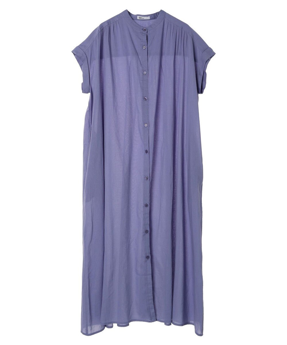 CRAFT STANDARD BOUTIQUE インド綿バンドカラーワンピース 