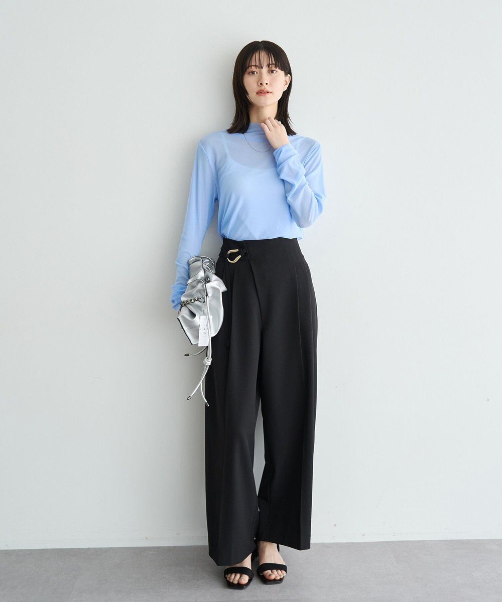 YECCA VECCA ハイネックシアートップス 