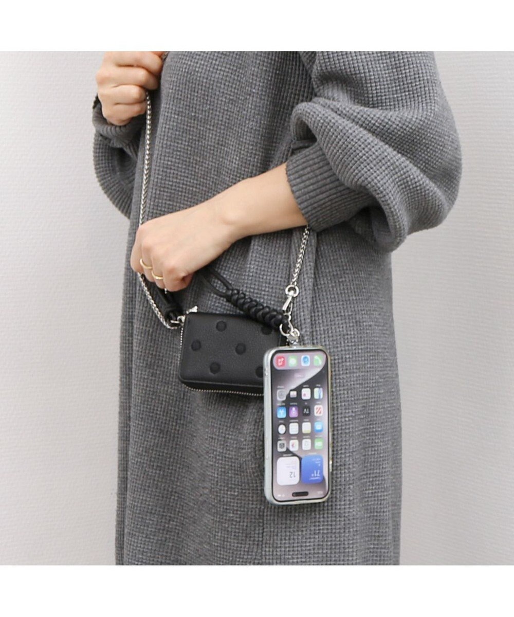 UNBILLION ペルケ perche / ドット刺繍ジャバラチャームウォレットショルダー 