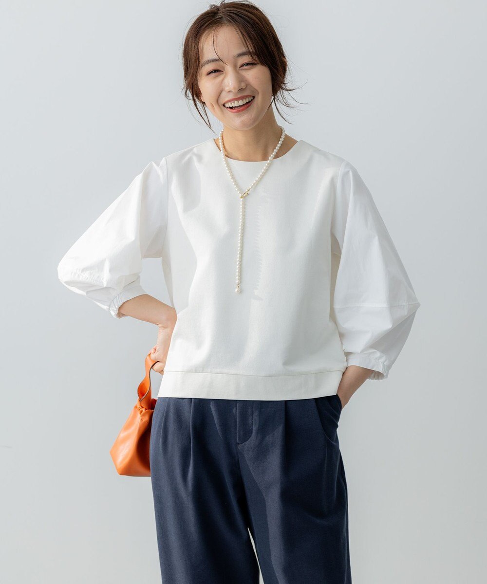 組曲 L 【WEB限定】ランタンスリーブミニ裏毛 プルオーバー 