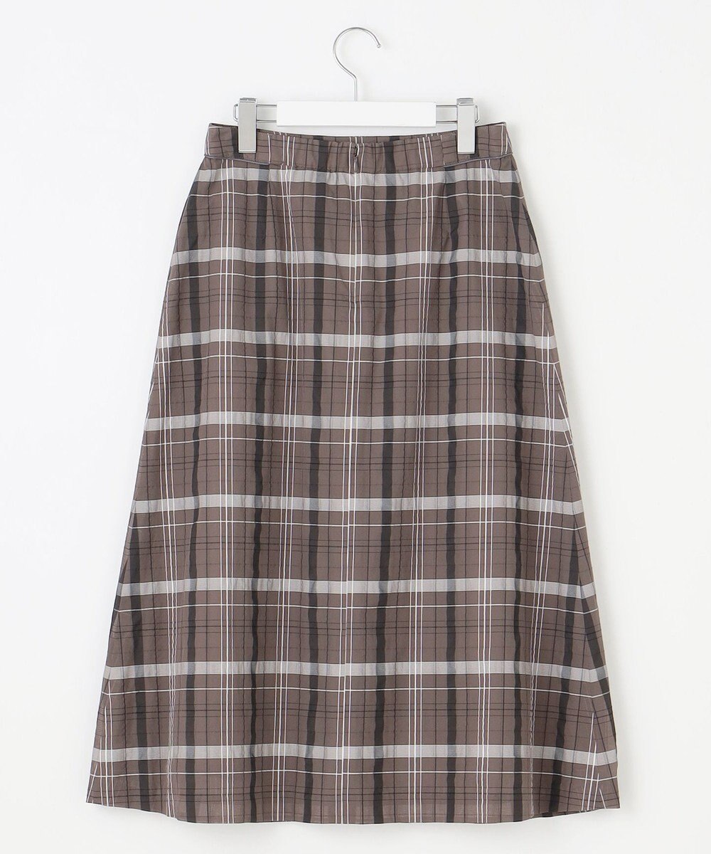 J.PRESS LADIES L 【洗える】シアーチェック スカート 