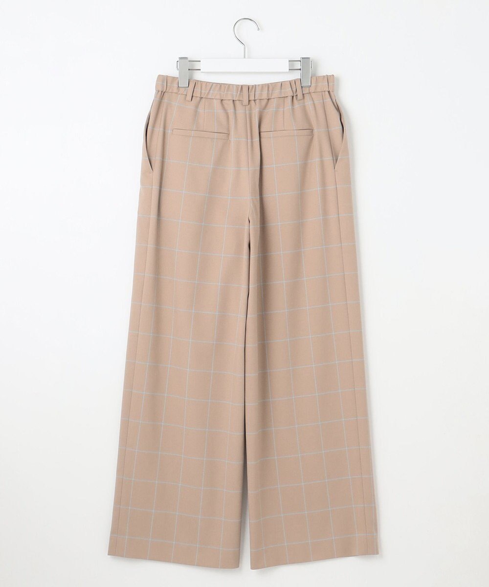 自由区 【洗える】ウィンドウペーンチェックワイド パンツ 