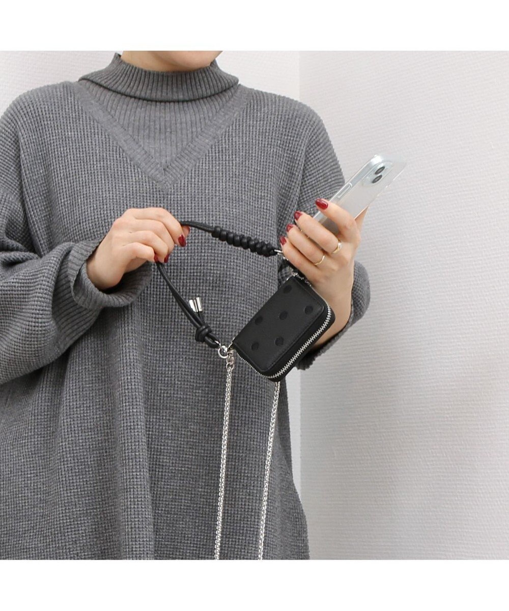 UNBILLION ペルケ perche / ドット刺繍ジャバラチャームウォレットショルダー 