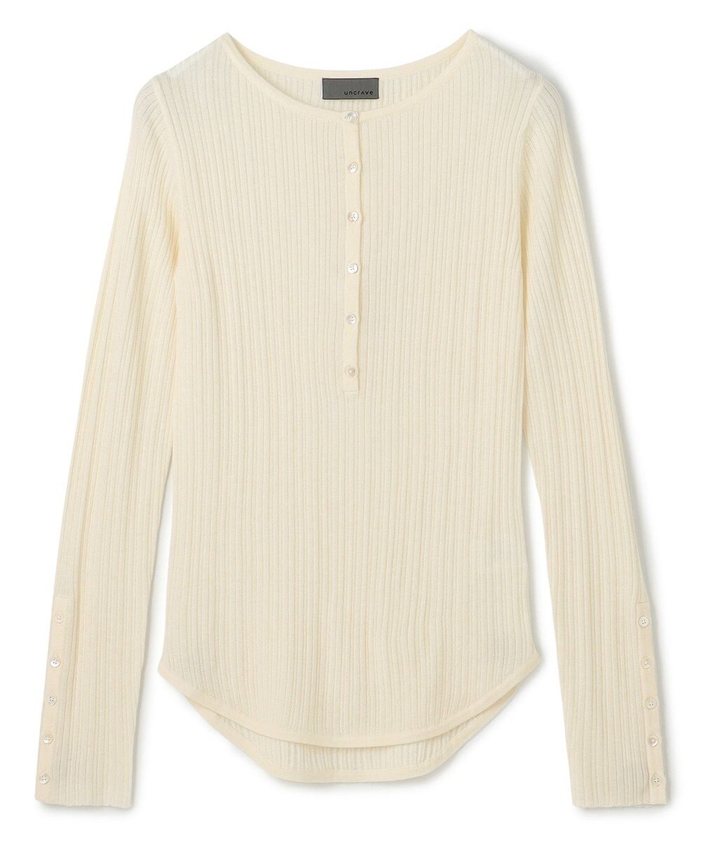 uncrave ハイゲージニット ヘンリーネックトップス 