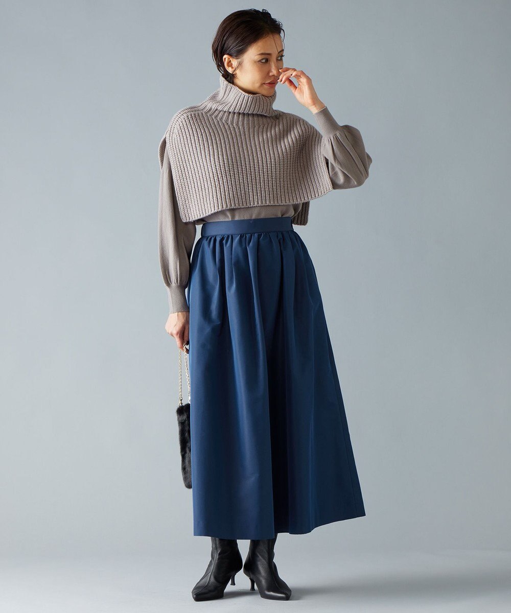 自由区 【撥水加工・洗える】エコタフタ スカート 