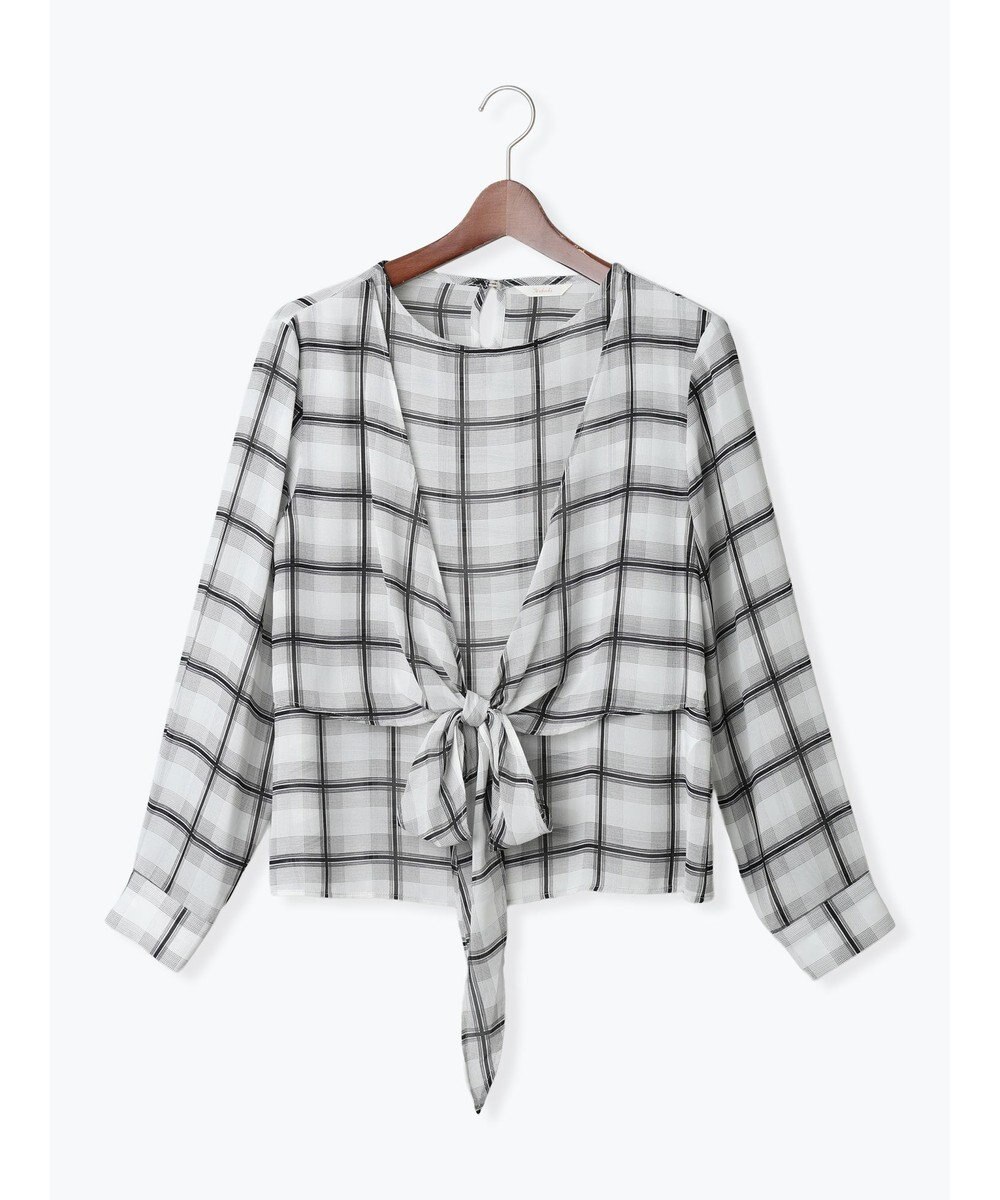Te chichi ウエストリボンシアーチェックブラウス 