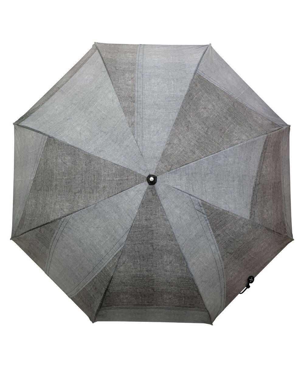 +RING 【限定/日本製】【大判】メンズ向け 長傘65cm  BLK denim-like pattern SR217 