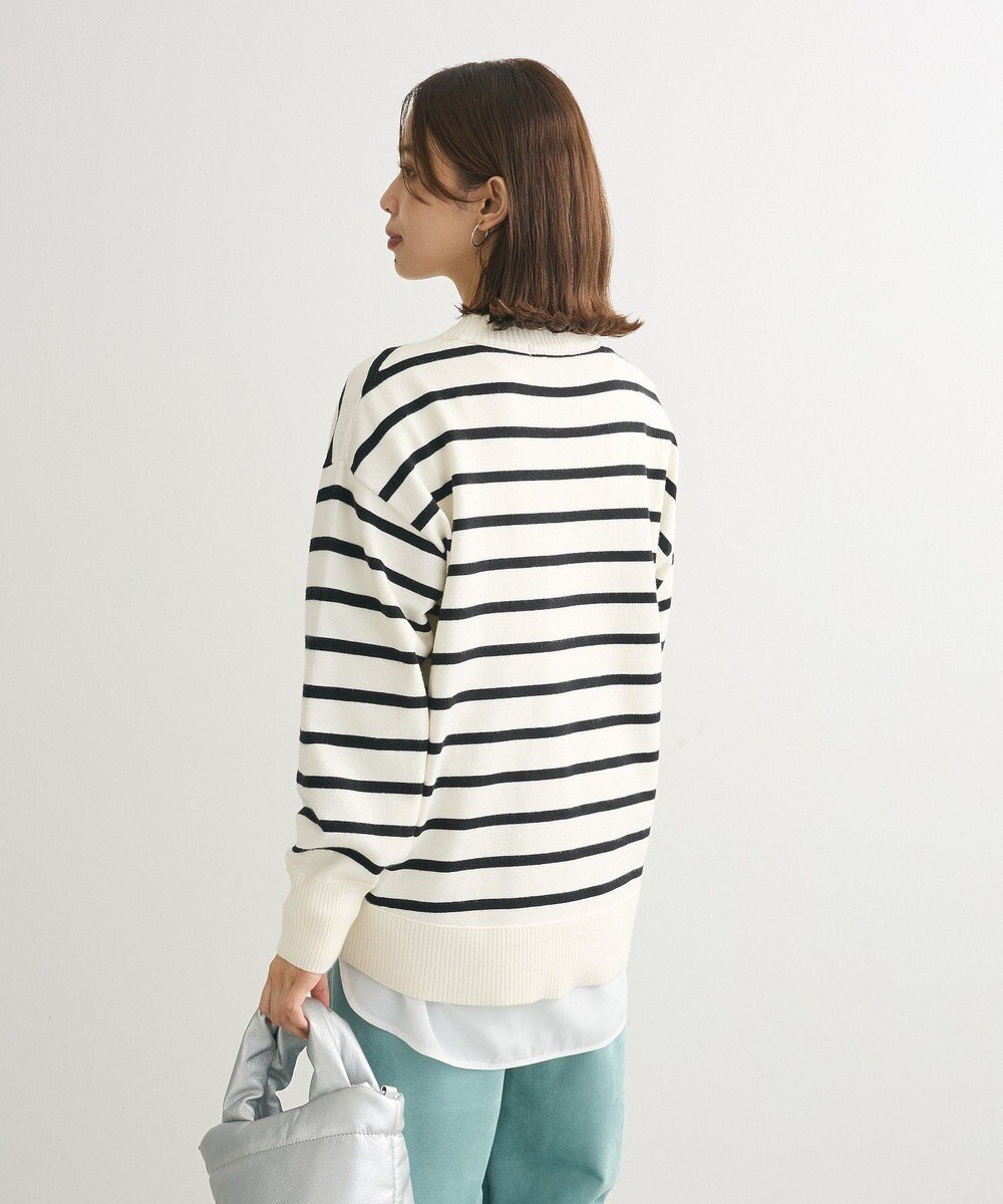 Green Parks もちやわモックネックニットプルオーバー 