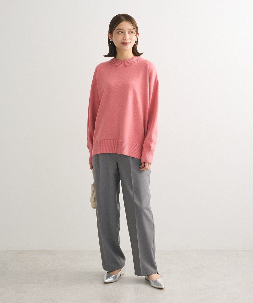 Green Parks もちやわモックネックニットプルオーバー 