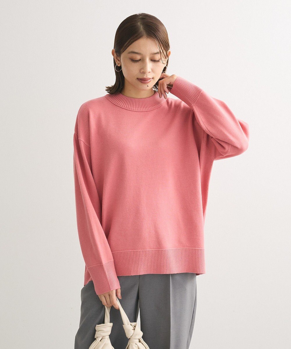 Green Parks もちやわモックネックニットプルオーバー 