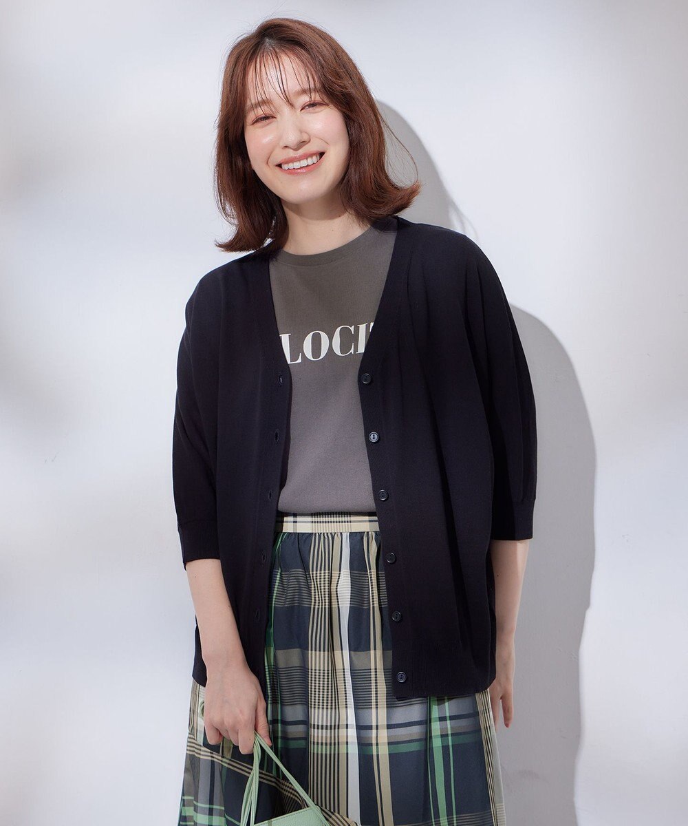 ANY 【UVケア/接触冷感/アンチピリング】多機能ハーフスリーブカーディガン 