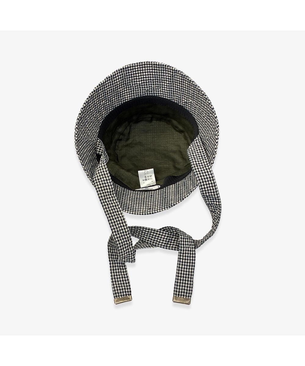 林八百吉商店 un chapeau　ひも付きチェックハット 