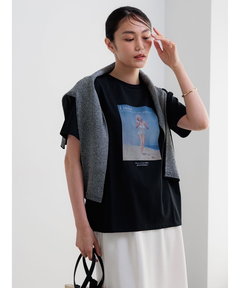Te chichi マリリンモンロービーチフォトTシャツ 