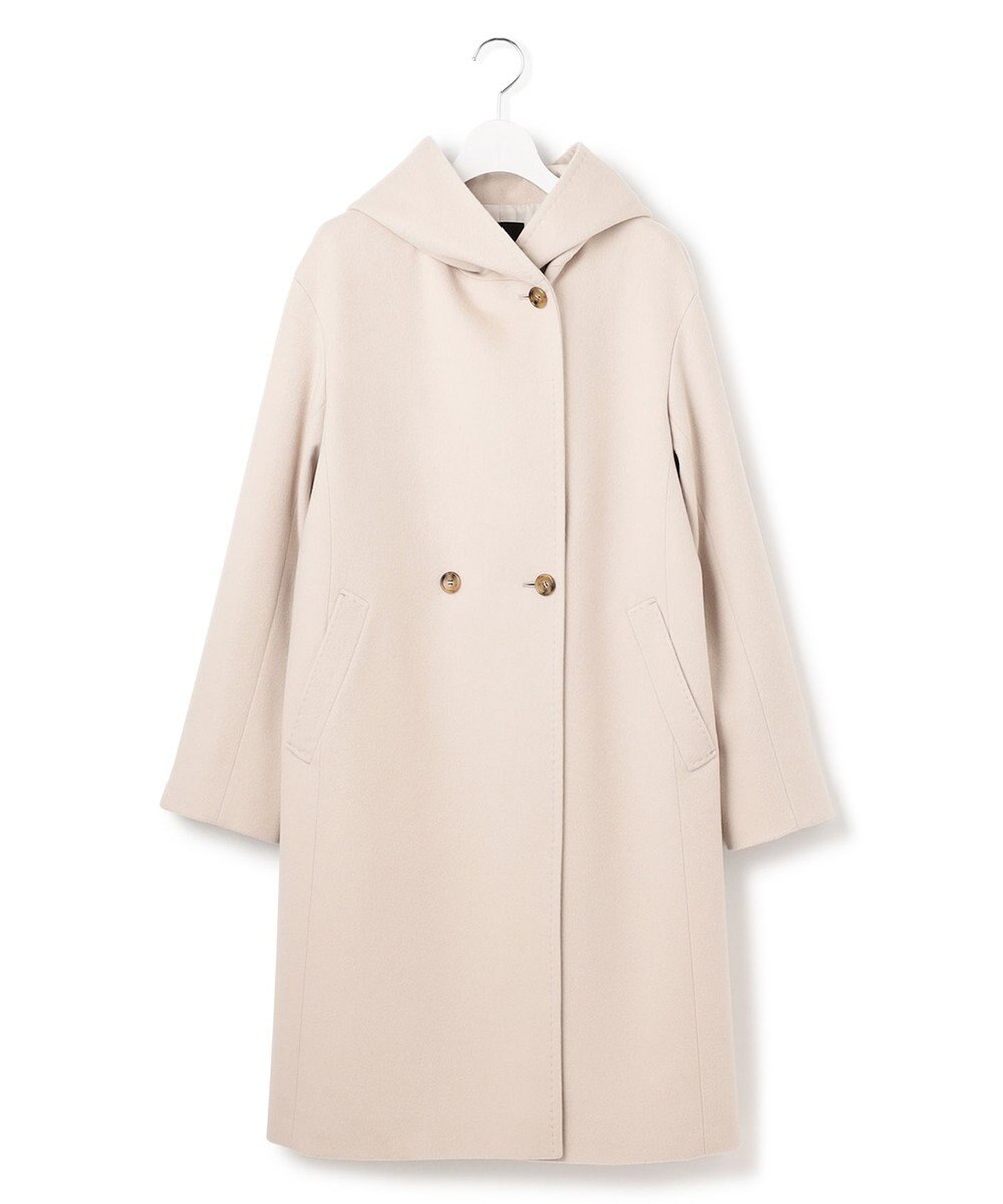 23区 ウールカシミヤビーバー フーデット コート 