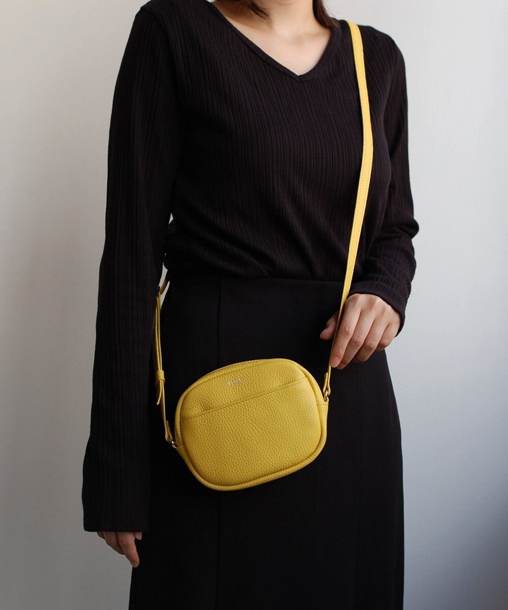 blancle シュリンクレザー ラウンドショルダーバッグ 