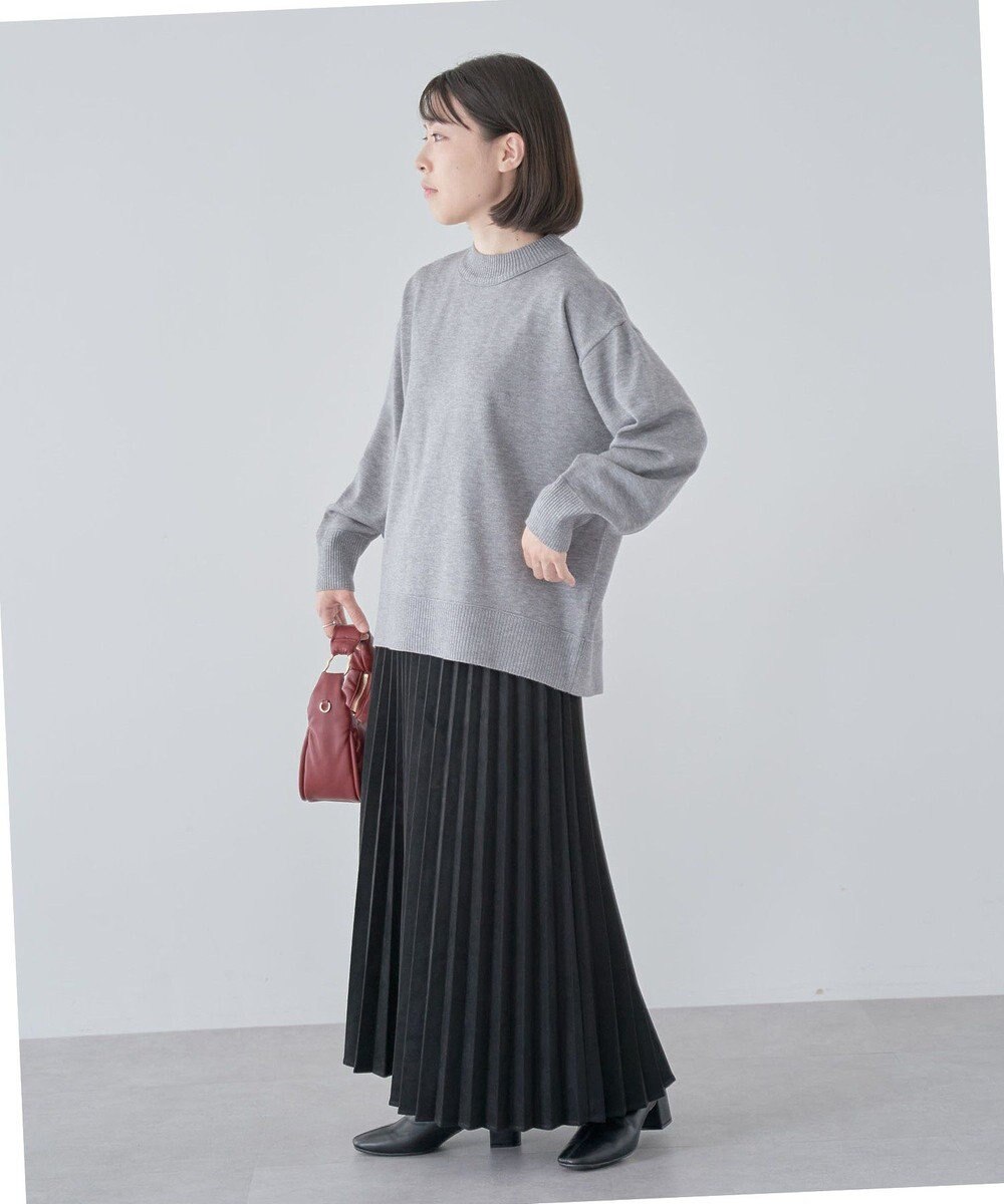 Green Parks もちやわモックネックニットプルオーバー 