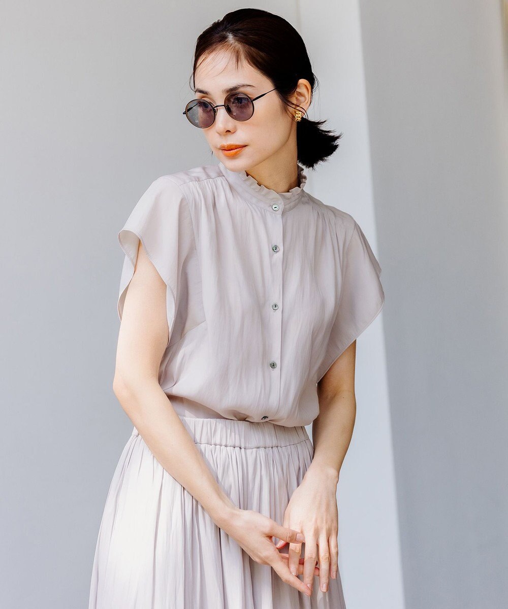 組曲 【大人気シリーズ】ギャザーライトデシン ブラウス 