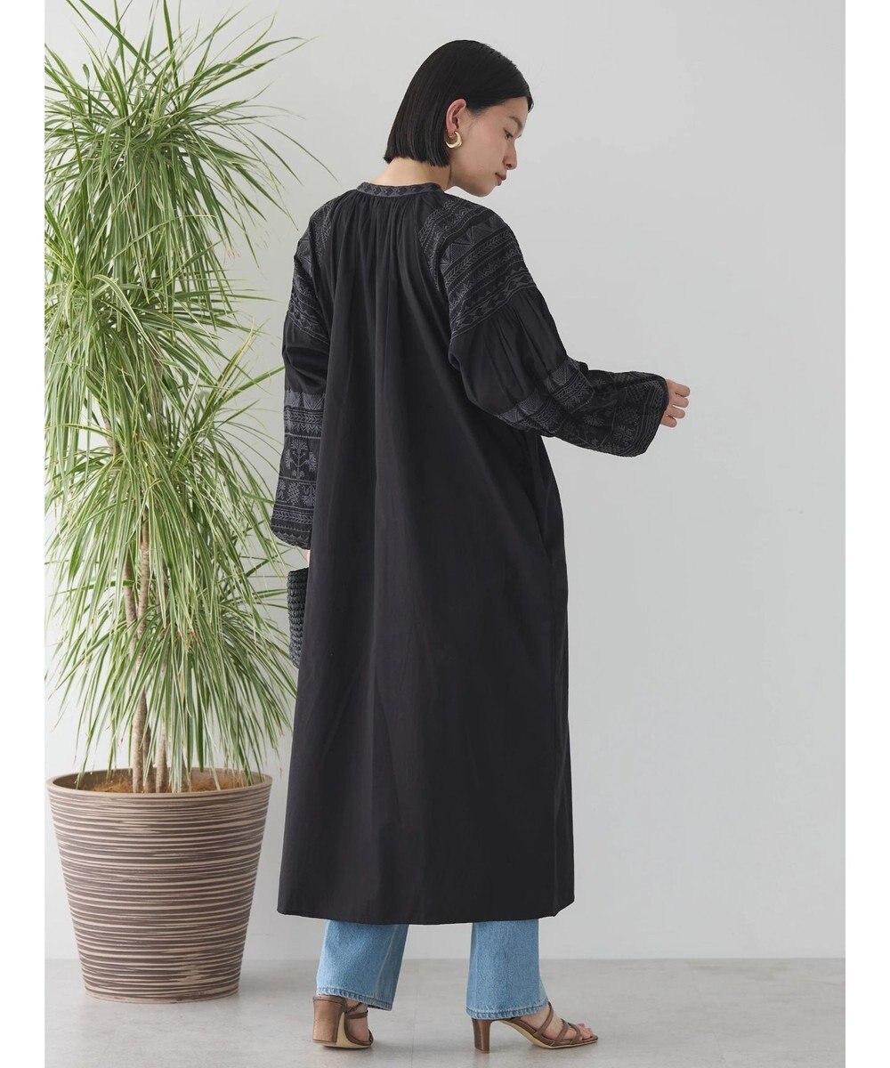 AMERICAN HOLIC インドコットン袖刺繍ワンピース 