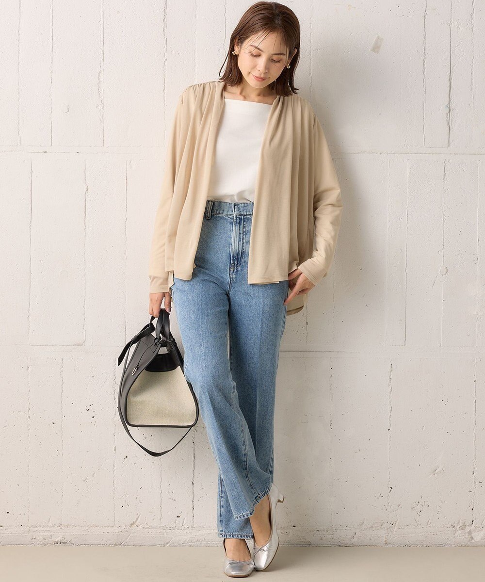 組曲 【WEB限定】シアーツイルジャージーショート カーディガン 