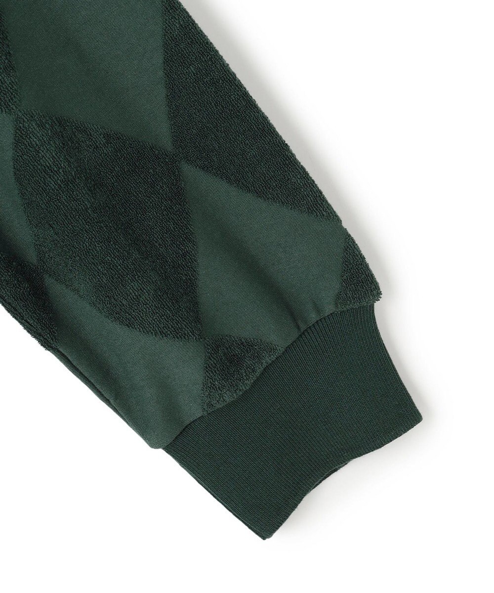 J.PRESS MEN アーガイルワントーンリンクス ロングスリーブ Tシャツ 