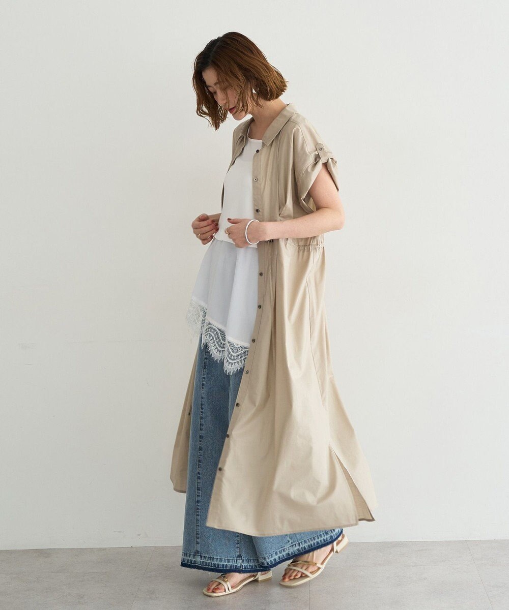 YECCA VECCA 【ORGABITS】タックシャツワンピース 