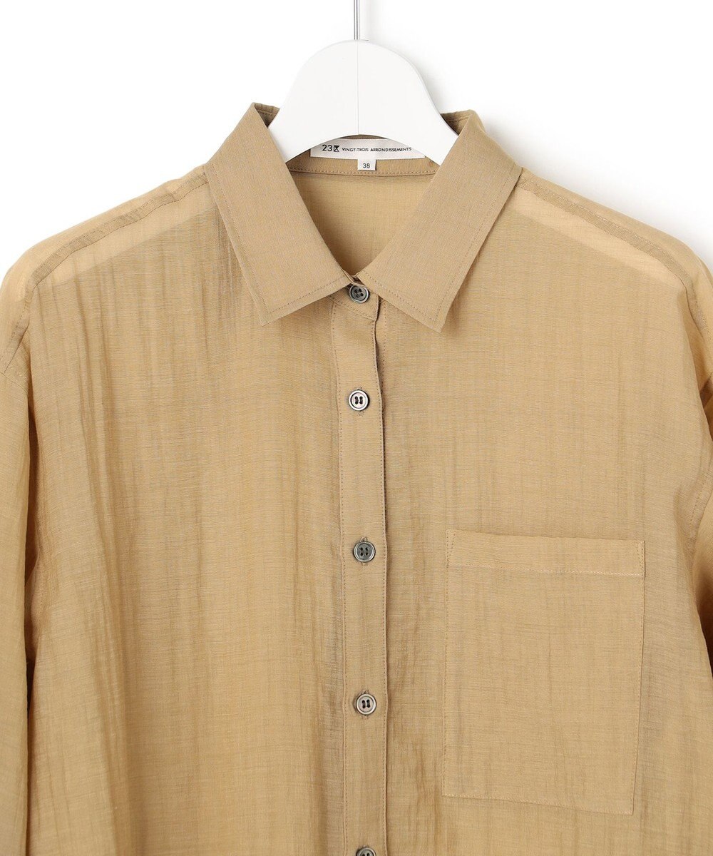 23区 S 【先行予約】リネンミックスシアースラブ オーバーシャツ 