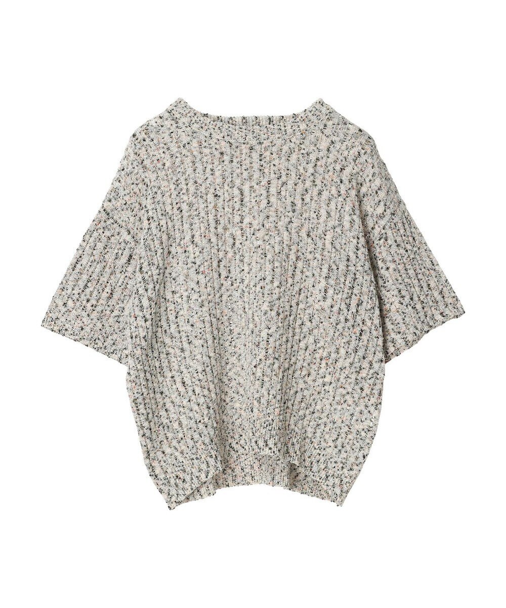 AMERICAN HOLIC カラーネップ透かし編みニットプルオーバー 