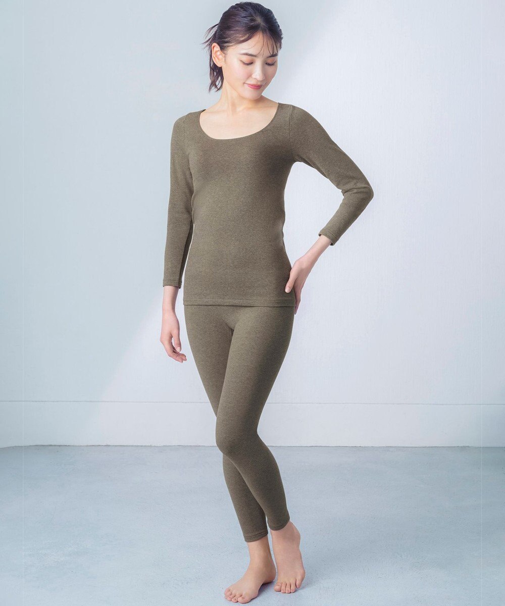 Wing あったかインナー オーガニックコットン混  やわらかくやさしい肌ざわり 【綿の贅沢オーガニック】 綿混 ボトム 足首丈 秋 冬 ER4831 ウイング／ワコール 
