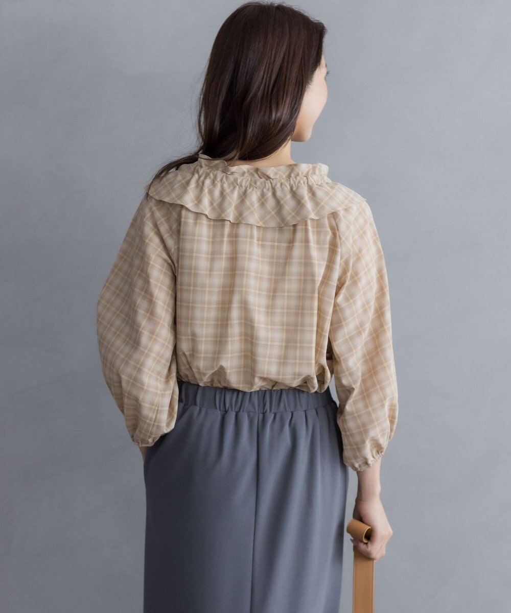 組曲 S ライトトロピカルロールネック ブラウス 