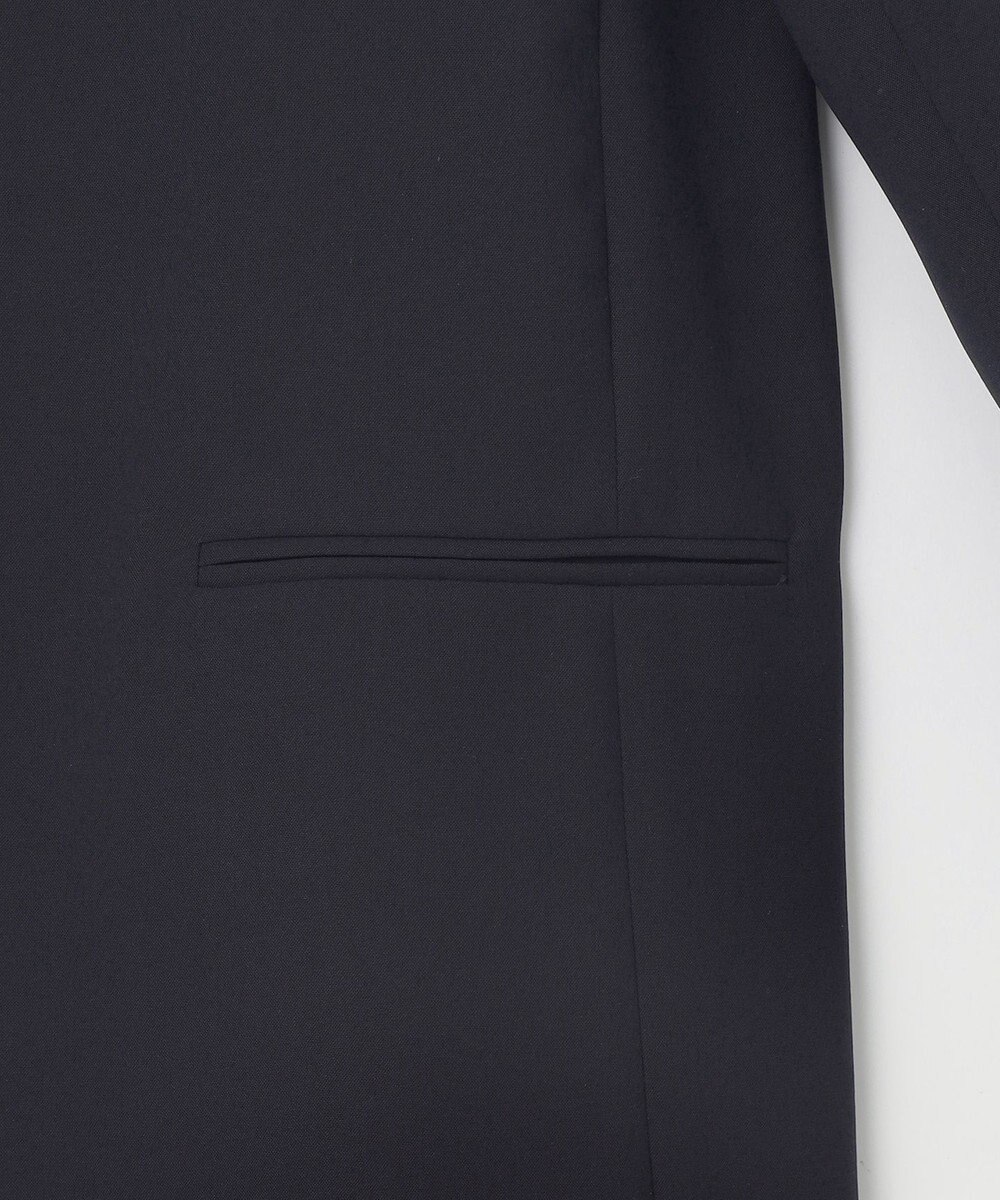 自由区 S 【セットアップ対応・接触冷感・UVケア・洗える】ライトストレッチノーカラー ジャケット 