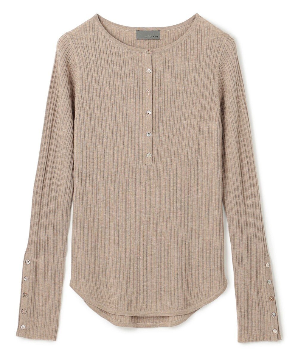 uncrave ハイゲージニット ヘンリーネックトップス 