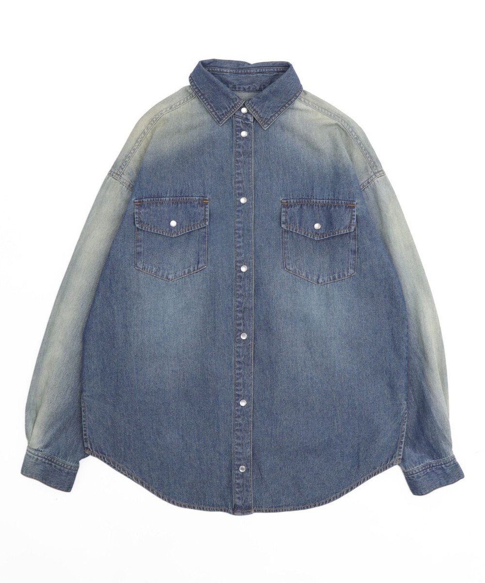 WEGO デニムウエスタンBIGシャツ 