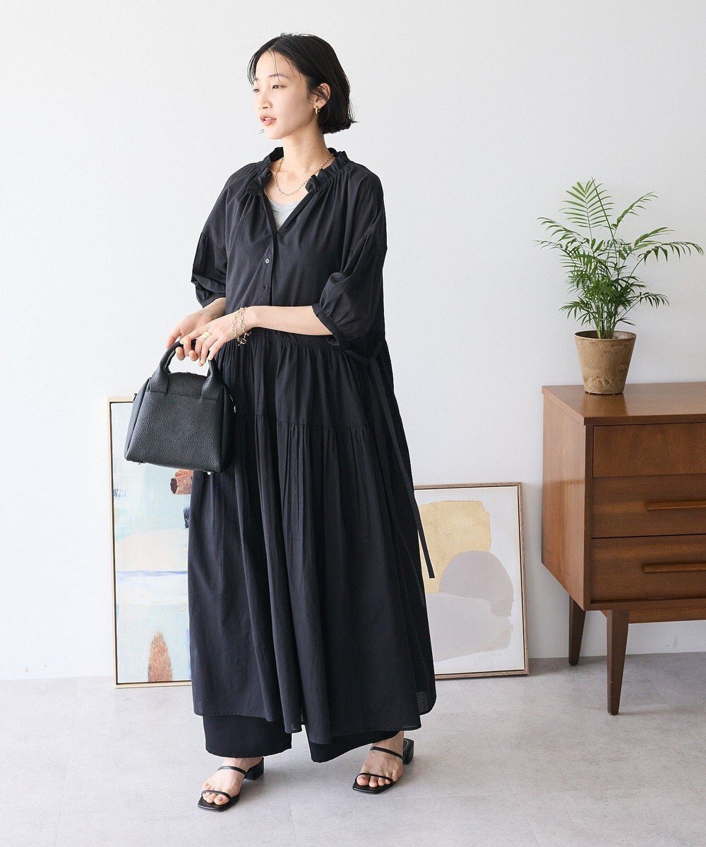 CRAFT STANDARD BOUTIQUE インド綿ティアードマキシワンピース 