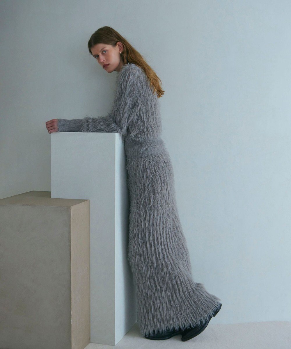 NAVE 【ReNAVE・洗える】メルティーシャギーニット プルオーバー 