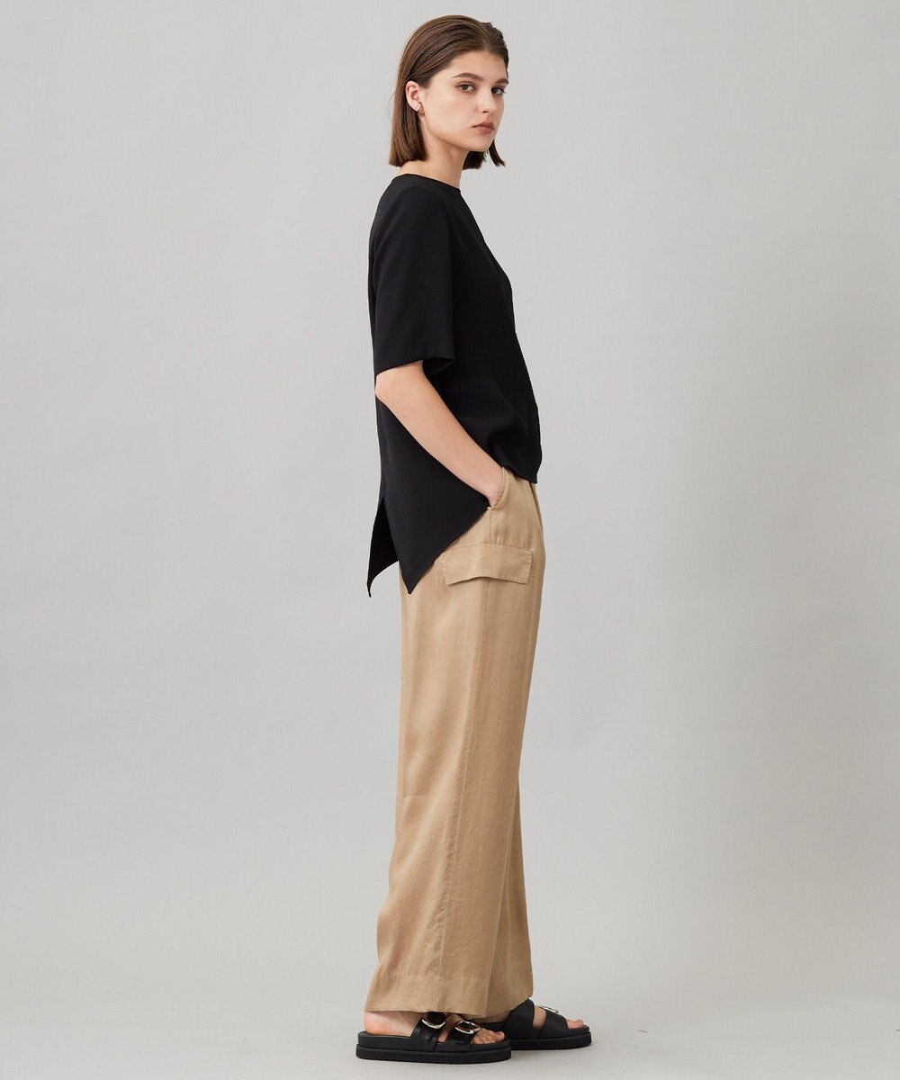 ICB 【洗える】 キュプラピグメントクロス カーゴパンツ 