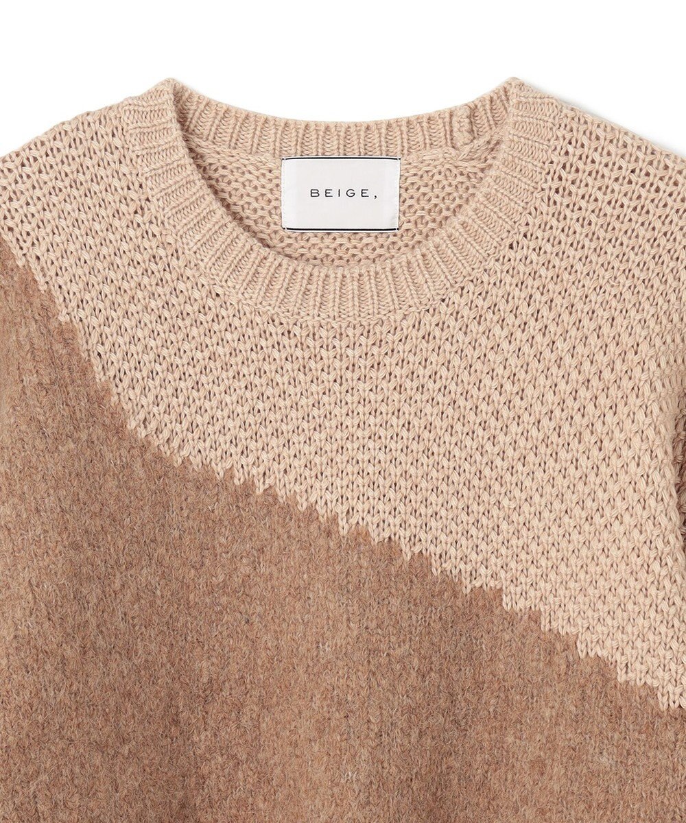 BEIGE， GLAIEULS / アルパカ混インターシャニット 