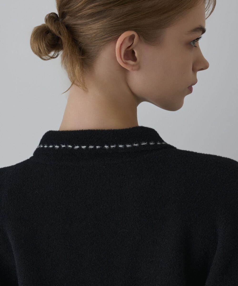 GRACE CONTINENTAL ステッチニットジャケット 