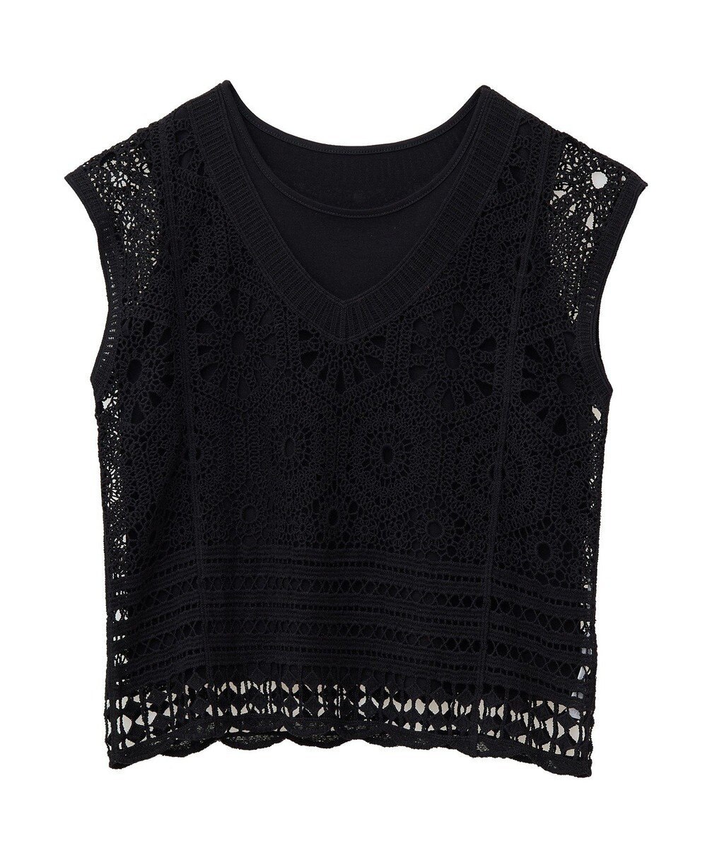 Green Parks ＳＥＴ２点クロシェプルオーバー＋タンクトップ 