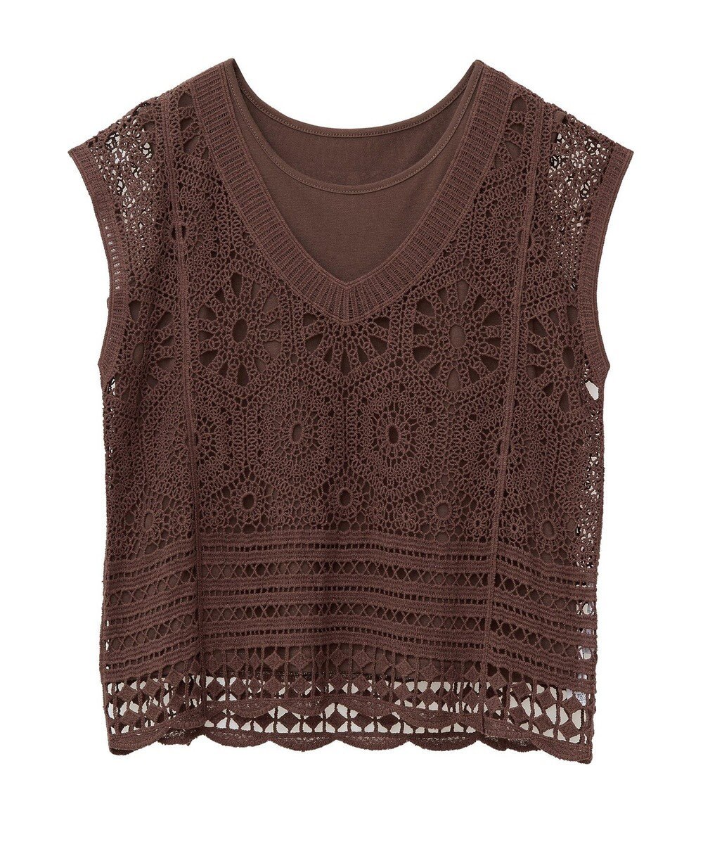 Green Parks ＳＥＴ２点クロシェプルオーバー＋タンクトップ 