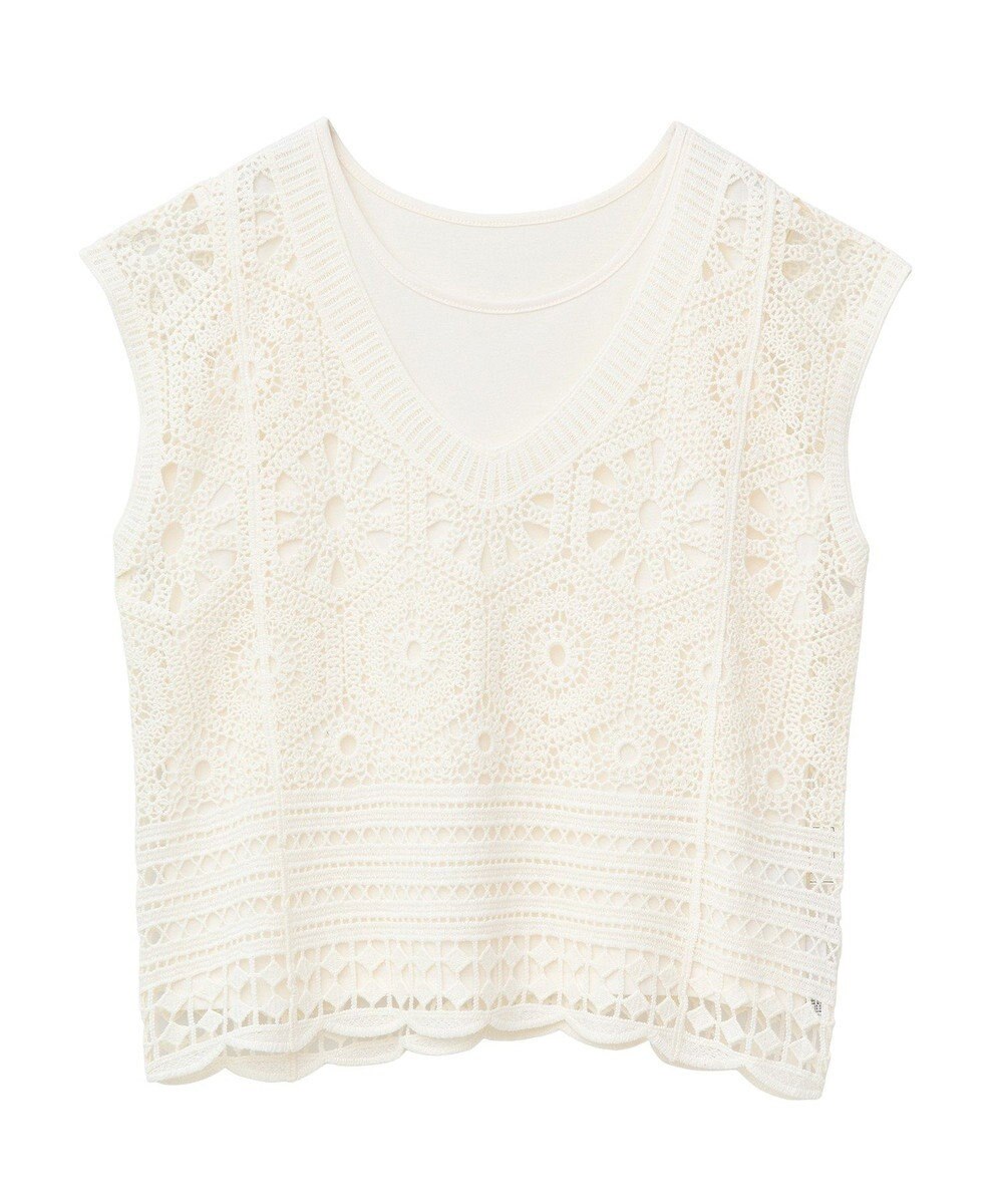 Green Parks ＳＥＴ２点クロシェプルオーバー＋タンクトップ 