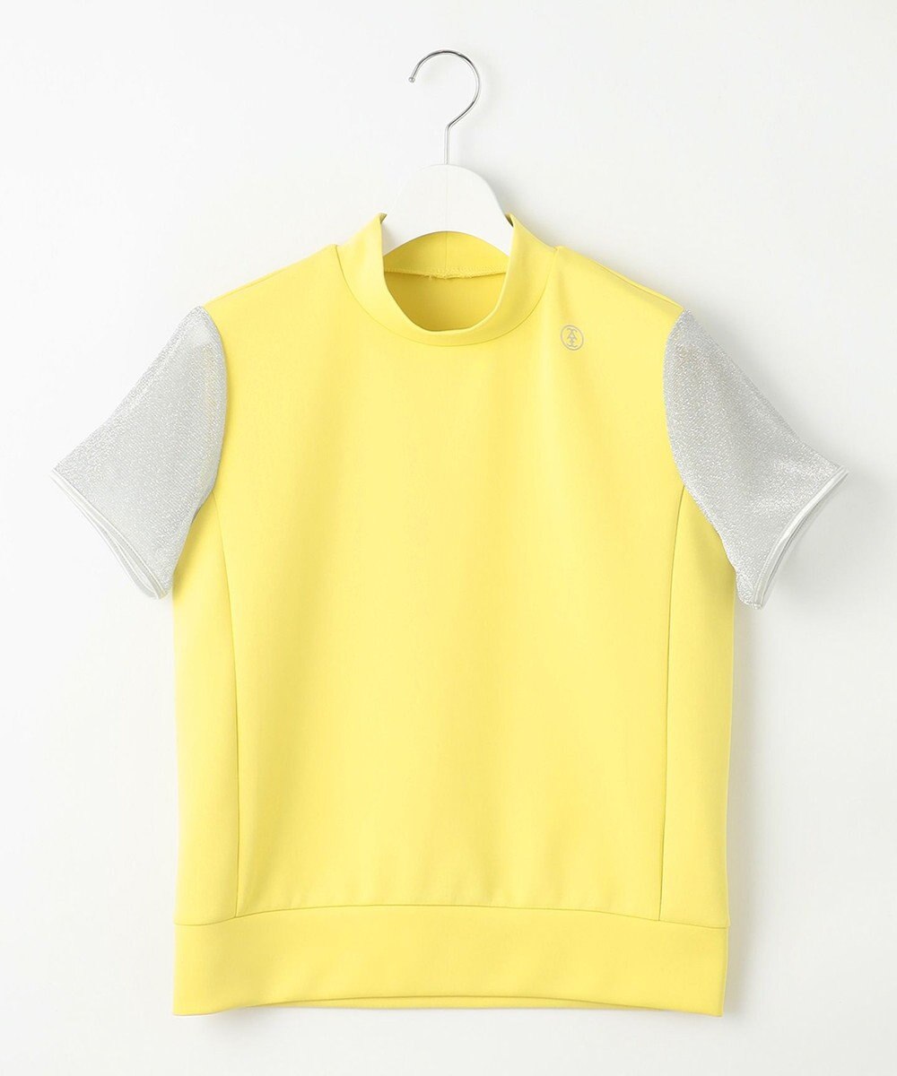 23区GOLF 【WOMEN】シアーラメ袖デザイン ライトダンボールモックネック 