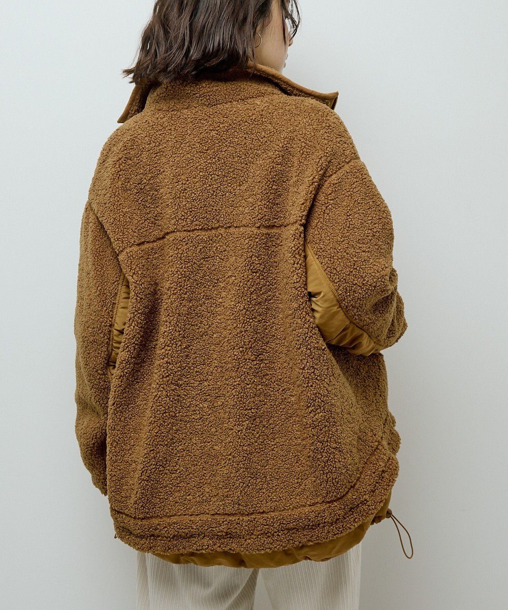 Green Parks 異素材コンビスタンドボアブルゾン 