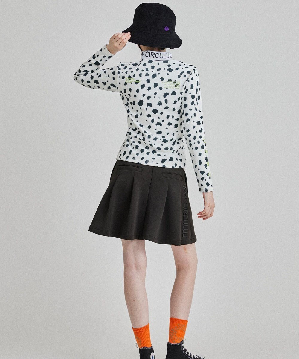 PW CIRCULUS 【WOMEN】スノーレオパード裏フリースモックネックT 