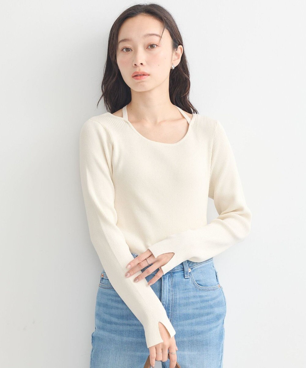 earth music&ecology ホルターネックプルオーバー 