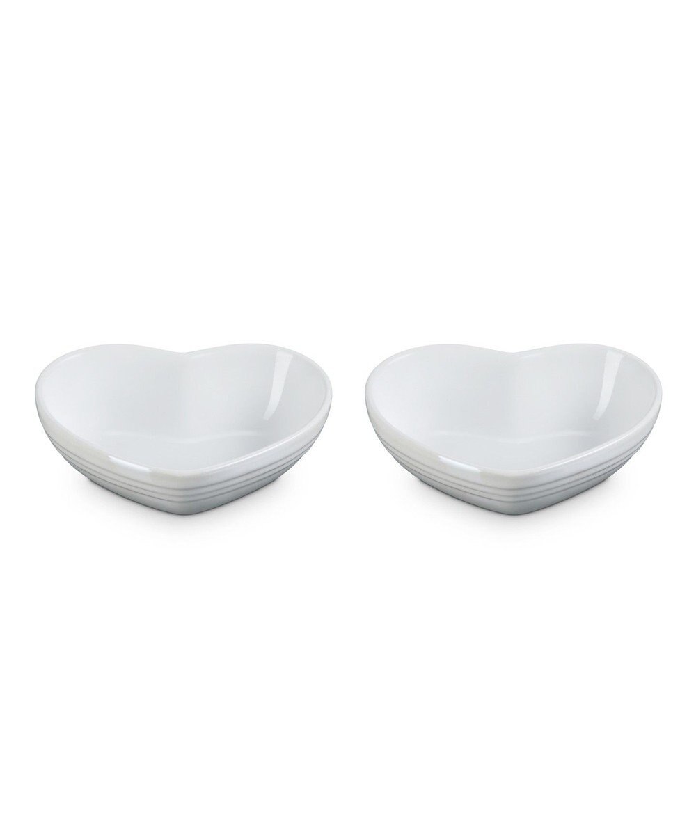 YAMATO テーブル＆キッチン 【ル・クルーゼ】ハート・ディッシュ(S)(2個入り)  ホワイトラスター 