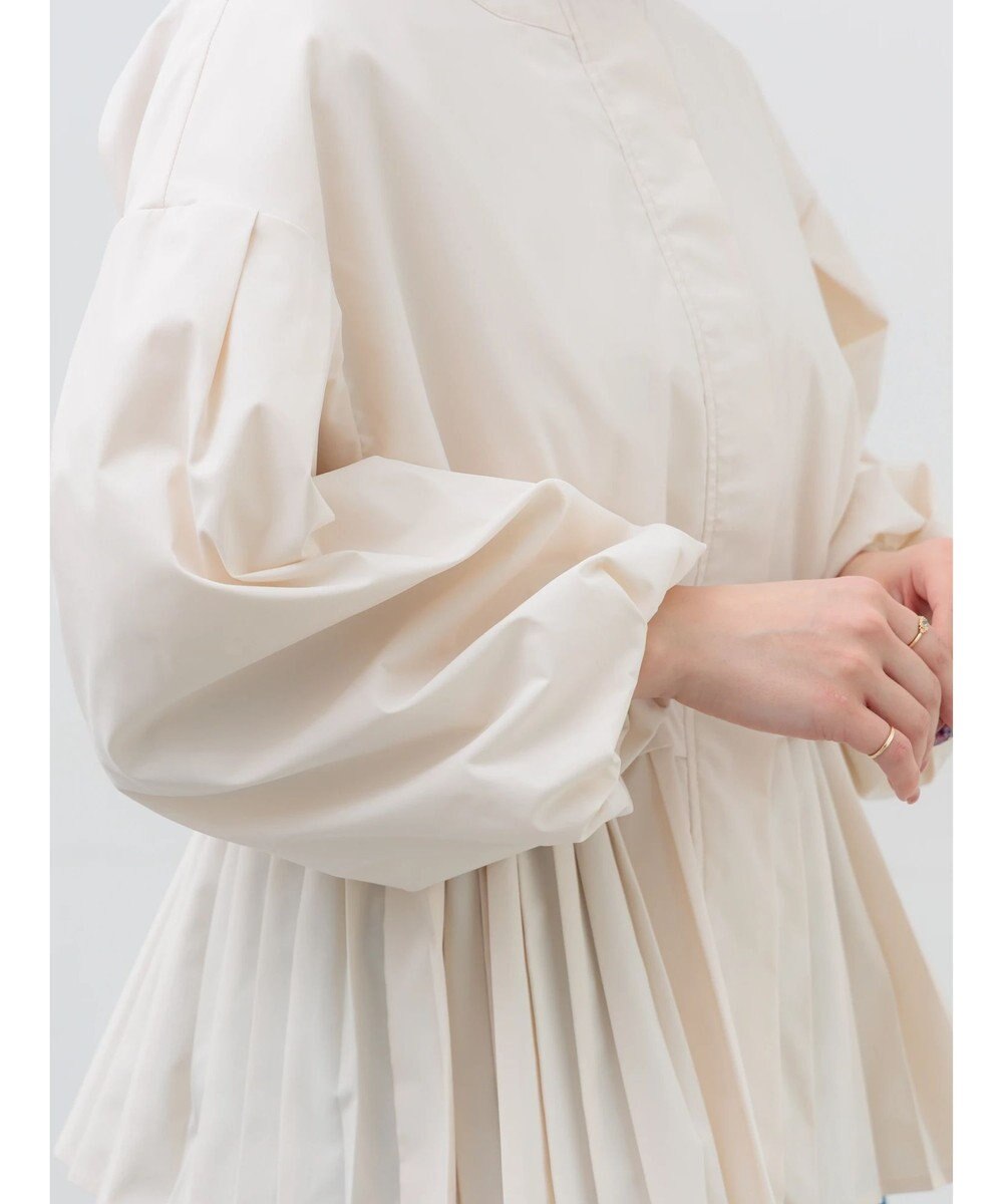 Te chichi 袖バルーンペプラムプリーツブルゾン 